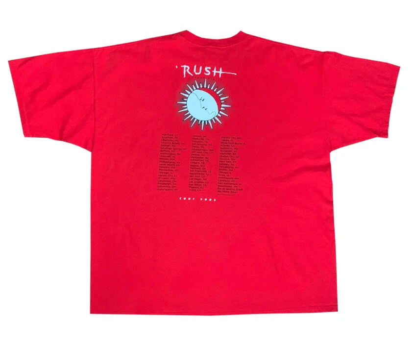 Rush Vapor Trails 2002 Red Tour T Shirt (Size XXL) — RootsBK